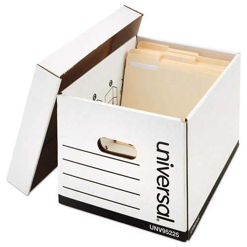Universal 95225 Extra-Strength Storage Box, Letter/Legal, 12 x 15 x 10, White (Case of 12)