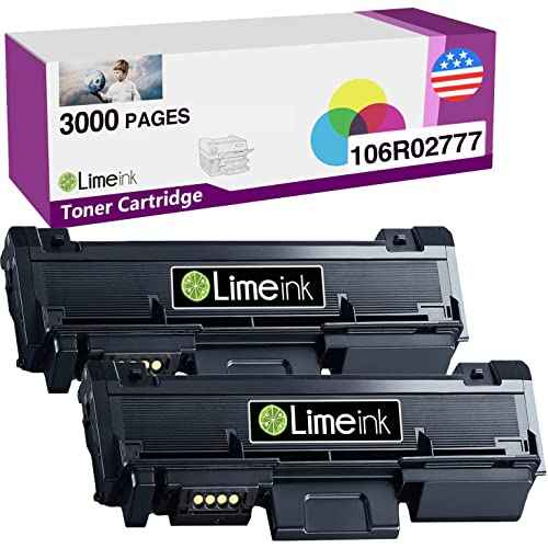 Limeink Compatible Toner Cartridge Replacement for Xerox Phaser 3052 3260 Phaser 3260DI 3260DNI WorkCentre 3215 WorkCenter 3215NI 3225 3225DNI Work Centre Center High Yield Laser Printer Ink (2 Black)