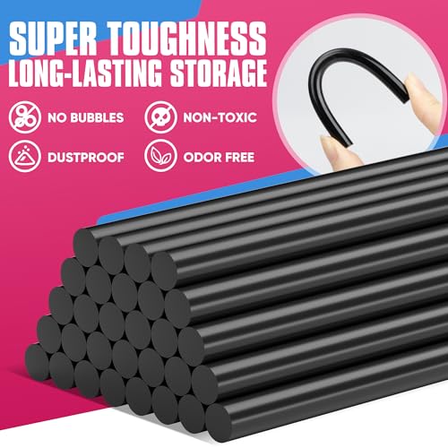 EZUVITA 60-Count Mini Size Black Glue Sticks 0.27” x 4” for Mini Glue Guns