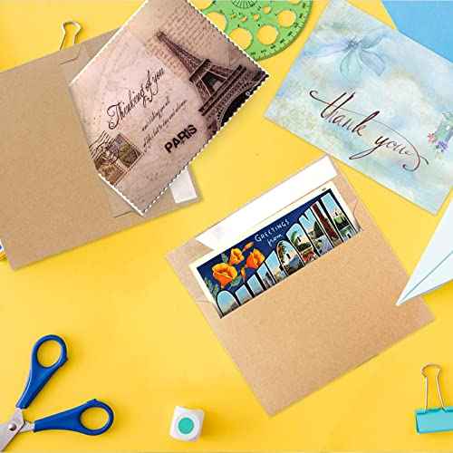 50 Pack Kraft Envelopes,A7 Envelopes,5x7 Envelopes for Invitations,Wedding, Baby Shower,Brown Kraft Envelopes for Personalize Gift Cards, Birthday Party