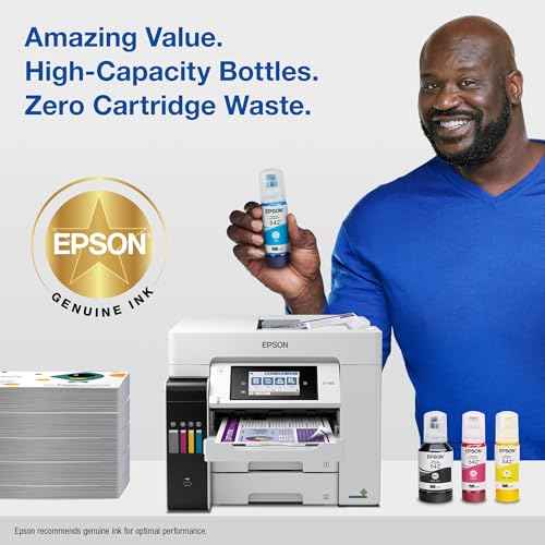 EPSON 542 EcoTank Ink Ultra-high Capacity Bottle Cyan (T542220-S) Works with EcoTank Pro ET-5150, ET-5170, ET-5180, ET-5800, ET-5850, ET-5880, ET-16600, ET-16650