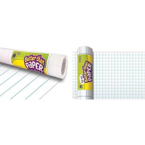 Teacher Created Resources Lined Better Than Paper Bulletin Board Roll and Fun Size Better Than Paper Bulletin Board Roll 1" Grid
