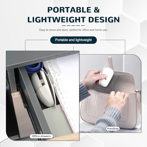 White Paper Holder for Typing Desk Stand with Clip & Weighted Base - 1 Pack