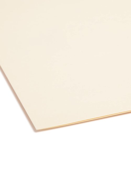 Smead Fastener File Folder with SafeSHIELD® Fasteners, 2 Fasteners, Reinforced 1/3-Cut Tab, Letter Size, Manila, 50 per Box (14555)