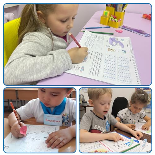 Kids Pencil Grips for Handwriting - 8 Pack Ergonomic, Non-Slip Pen Holders for Toddlers & Students