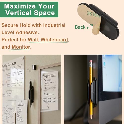 Tiizze Black Silicone Pencil Holders 10 Pack - Classroom & Desk Organizer