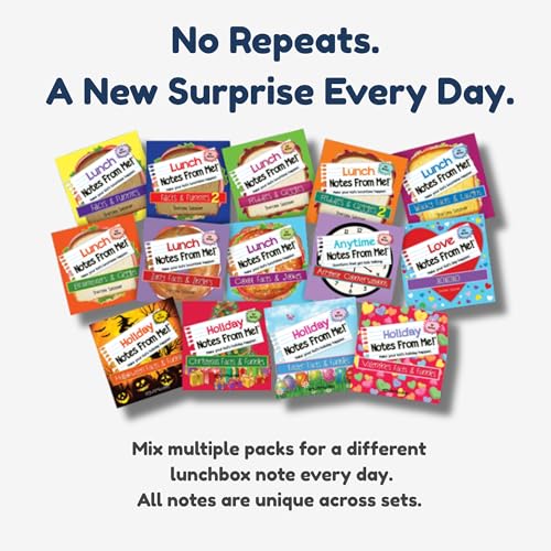Notes From Me! Animal Facts & Sillies Lunch Box Notes for Kids, Fun & Motivational, Summer Camp & Back to School, 101 pcs