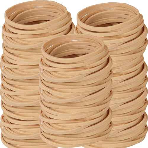 Rubber Bands 210Pcs Size32 Elastic Band Beige Small Rubber Band For Office Home Supplies(3" x 1/8'')