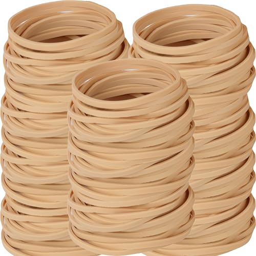 Heavy-Duty Rubber Bands 200 Pcs #33 3" x 1/8" Beigé Office Bundling