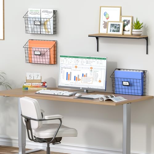 3-Tier Wall-Mounted Hanging File Organizer with Detachable Design - Office & Home Office Storage