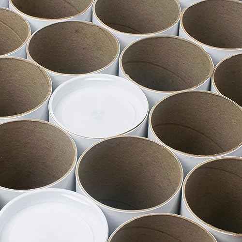MagicWater Supply Mailing Tube 3 in x 18 in White - 10 Pack - for Shipping and Storage of Posters, Arts, Crafts, and Documents