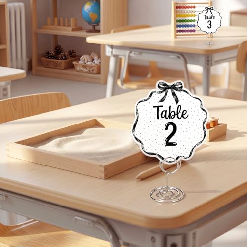 Crtiin Classroom Table Numbers 1-10 with Metal Stands - Preschool Decor