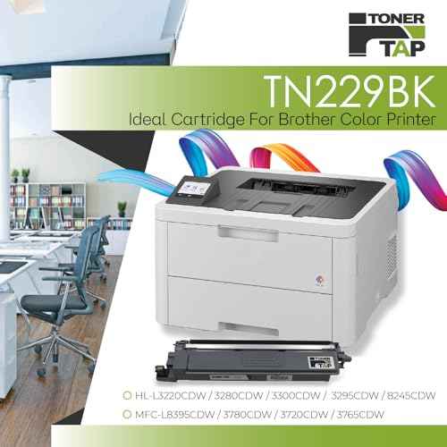 TonerTap Compatible Toner Cartridge for Brother TN229, Non-OEM TN229 Black Toner Replacement for Brother HL-L3280CDW MFC-L3780CDW, Standard Yield 1,500 Pages