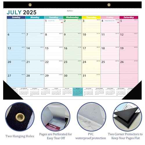 Desk Calendar 2026, AgePlace Wall Calendar 2025-2026 Covers July 2025 - December 2026, 17" X 12" Large Size With Holidays, Desktop Monthly Calendar for Home Classroom School & Office Or teacher Gifts