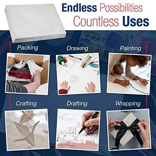 BOX USA Newsprint Packing Paper Sheets, 30" Length x 20" Width, 100% Recycled, Case of 600, White, Great for Moving, Storing, and Packing