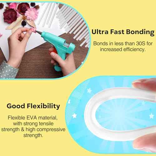 ELDVAP Clear Mini Hot Glue Sticks 800 Count - 0.27"D, 4"L for Most Mini Glue Guns, Multipurpose, All Temperature Sticks for DIY, Craft, Bond, Repairing