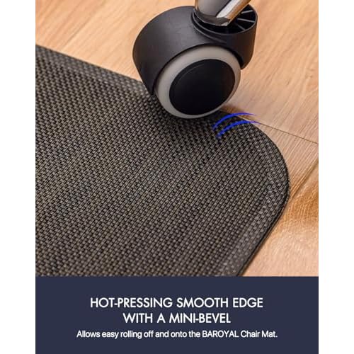 Office Chair Mat for Hardwood Floor Under Desk Computer Rolling Chair Mat for Wood/Tile Floor Non-Slip Heavy Duty Desk Rug PVC Plastic Hard Floor Protector 48" x 60" (Espresso)
