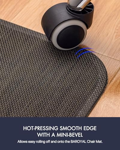 Baroyal Office Chair Mat for Hardwood and Tile Floors - Espresso, 36x48 Inches