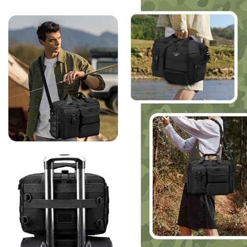 Tactical Messenger Bag for Men Multifunctional Tactical Briefcase Men's Military Laptop Work Bag for Business Teacher
