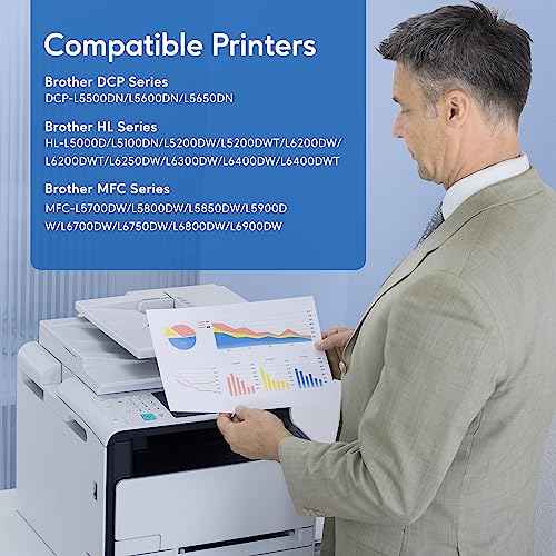 Compatible Toner Cartridge Replacement for Brother TN850 TN-850 TN820 TN-820 Work with HL-L6200DW HL-L5200DW MFC-L5850DW MFC-L6800DW DCP-L5600DN Printer (Black,4-Pack)