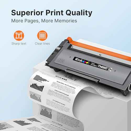 E-Z Ink Compatible TN660 Toner Cartridge Replacement for Brother TN660 TN-660 TN630 High Yield to Use with HL-L2300D HL-L2380DW HL-L2320D DCP-L2540DW HL-L2340DW HL-L2360DW MFC-L2720DW (Black, 4 Pack)