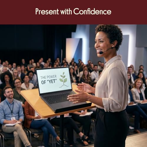 Pyle Adjustable Floor Lectern Podium Stand with Slanted Top for Presentations