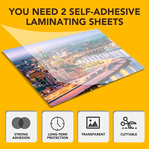 RowinsyDD 40 Pack Self Adhesive Laminating Sheets 9x12 Inches - Easy Home Protection