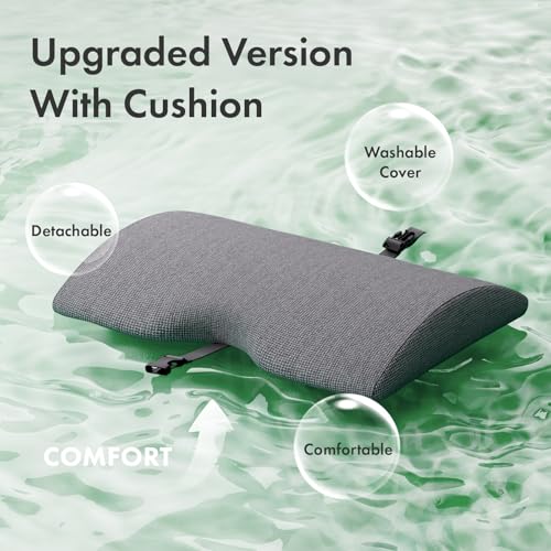 Amazer Bamboo Under Desk Footrest with Cushion 3-in-1, Reversible Ergonomic Rocking Foot Rest for Under Desk at Work, Adjustable Foot Stools with Washable Cover, Desk Leg Rest for Home Office