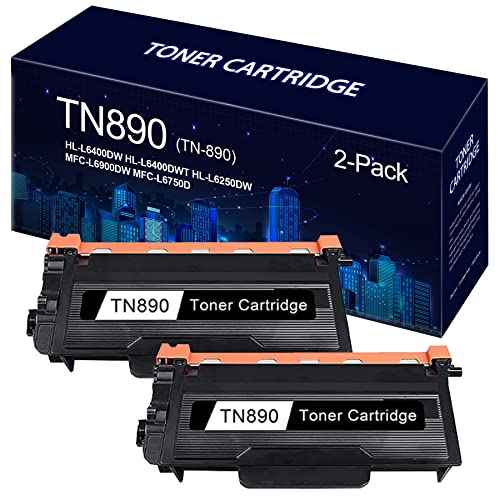 2-Pack TN890 Ultra High Yield Compatible TN890 TN-890 Toner Cartridge Replacement for HL-L6400DW HL-L6400DWT HL-L6250DW MFC-L6900DW MFC-L6750DW Printer Toner (Black).
