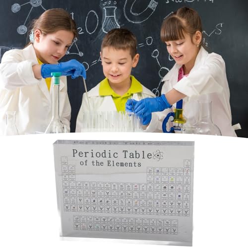Ymiko Clear Acrylic Periodic Table Display - Portable Classroom Model