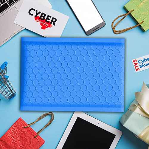 Yens Poly Bubble Mailers 4x8 50 Pack Blue Waterproof Self Seal Adhesive Shipping Bags, Cushioning Padded Envelopes for Shipping, Mailing, Packaging Usable 4x7