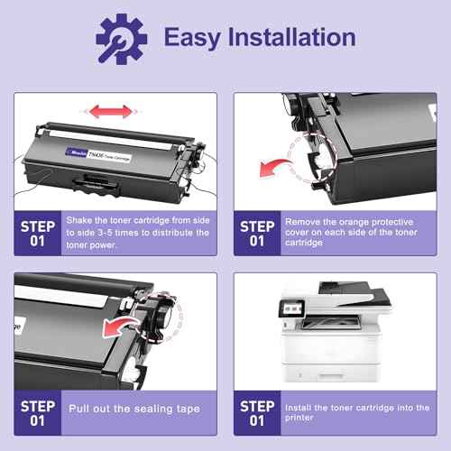 TN436BK TN-436BK Super High Yield Toner Cartridge Replacement for Brother TN436/TN433/TN431, Compatible for Brother HL-L8360CDW/MFC-L8900CDW/MFC-L9570CDW/HL-L8260CDW (2 Pack, Black)