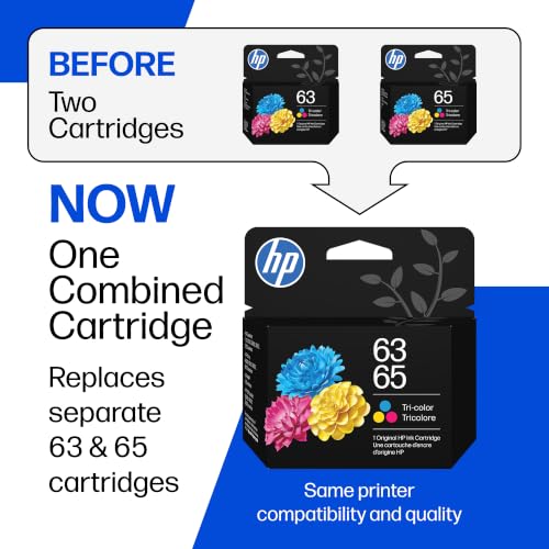 HP 63/65 Tri-Color Ink Cartridge 100 Pages – Compatible with DeskJet & OfficeJet Series