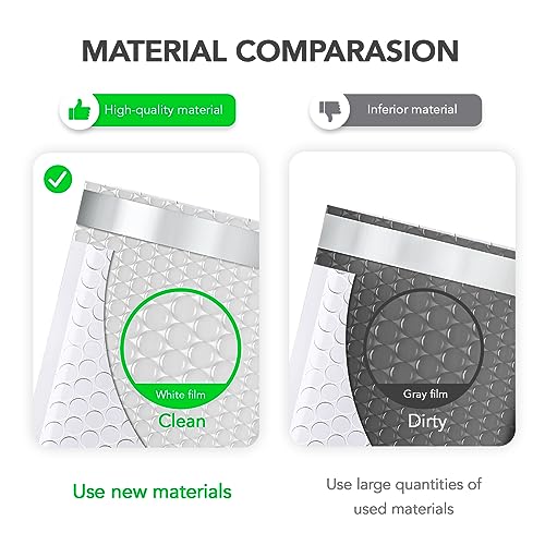 Fuxury Bubble Mailer 6x10" 100 Pack White Bubble Mailers Usable Size 6x9" Self Seal Padded Mailing Envelopes Opaque Bubble Padded Mailer for Small Business Mailing Jewelry Makeup Small Items