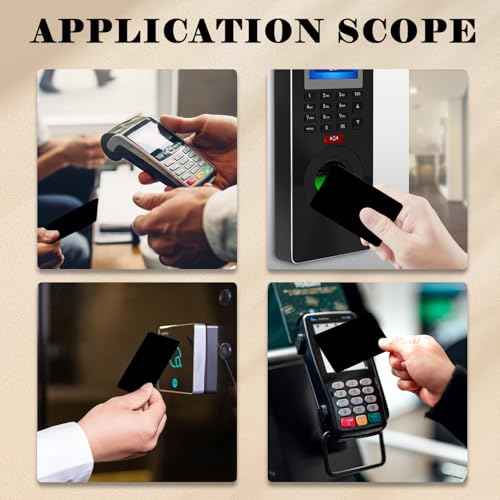 10pcs NFC Cards NTAG215 NFC Tags Programmable Black NFC Card NFC Business Card NFC 215 Cards Rewritable NFC Tags iPhone Compatible with NFC Enabled Mobile Phones & Devices