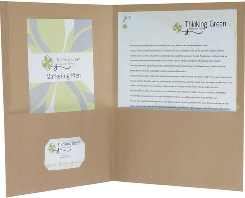 EarthWise by Oxford Two-Pocket Folders - Natural Letter Size | 25 Pack for Organized Storage