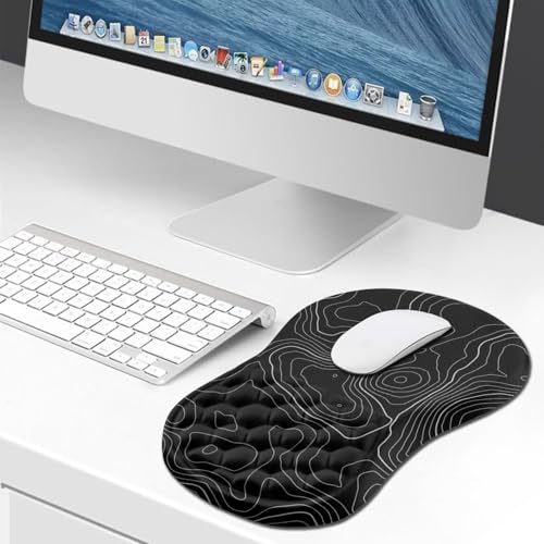 Hokafenle KM01 Topographic Contour Ergonomic Mouse Pad Wrist Support, Pain Relief