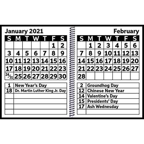 2026 EZ2See¢ç Weekly Planner Calendar - Daily Plan Organizer with Large Black Print, Numbers, Borders - High Contrast Appointment Book with Huge Space for Notes, Bold Lines