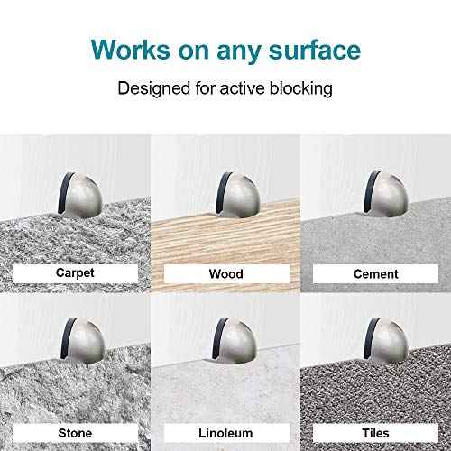 Floor Door Stopper Satin Nickel with Rubber pad, Semicircle Shaped Door Stopper, Stainless Steel for Protecting Wall (2inch x 30pack, Dark Grey)