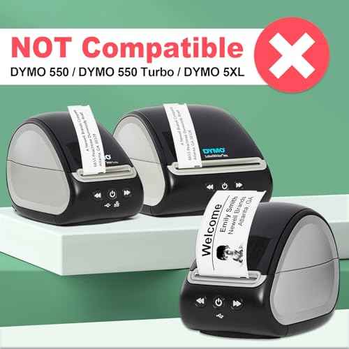 Address & Barcode Label for DYMO 30334 (2-1/4" x 1-1/4"), Compatible with DYMO LabelWriter 4XL, 450, 450 Duo, 450 Turbo, and 450 Twin Turbo (12 Rolls/12000 Labels), Not Fit 5XL & 550, BIAlabel
