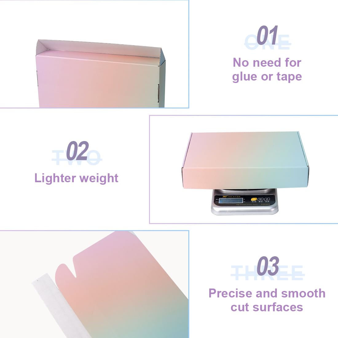 DERZIFUN 11x8x2 Shipping Boxes Set of 40, Purple Corrugated Cardboard Packaging Box, Shipping Box for Small Business, Literature, Packing Supplies