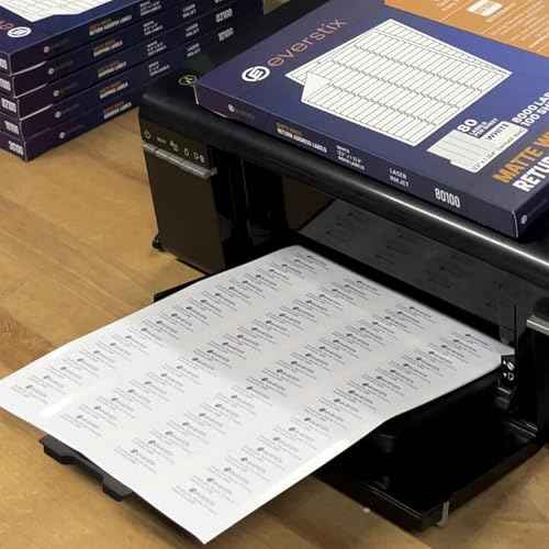 1/2" x 1-3/4", 25 Sheets, 2000 Return Address Labels for Laser & Inkjet Printers, Letter Size