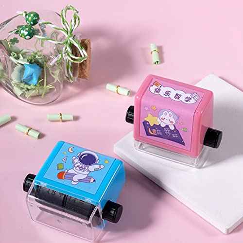 4PCS Teaching Stamps for Kids,Smart Math Roller Stamps,Math Practice Stamps,Addition Subtraction Multiplication Division Math Learning Stamps for Home Preschool Kindergarten Classroom Supplies