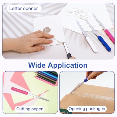 7 Pack Letter Opener Set, 7.5 Inch Stainless Steel Envelope Slitter, Efficient Mail Opener Tool Ideal for Office and Home Use