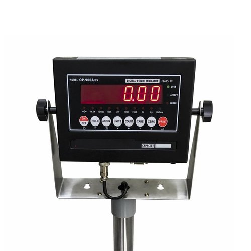 Liberty LS-915-BW Industrial Scale - NTEP Legal for Trade, 500 lb Capacity, 18" x 24" - Heavy Duty with Wheels & Backrail