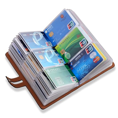 Romozi Black RFID Credit Card Holder Organizer with 96 Card Slots