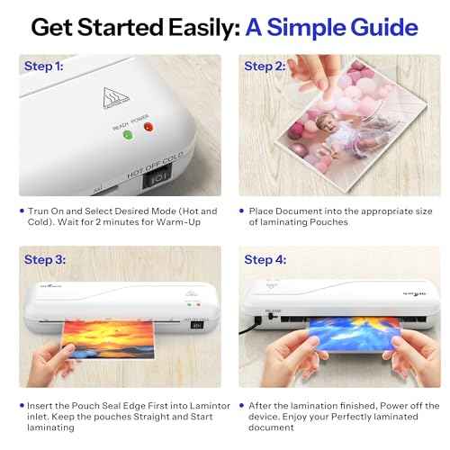 9 Inch Laminator Machine with 50 Laminating Sheets,Cold&Thermal Laminator,3 Min Warm Up,Bubble Free Laminating Machine for Documents,Photos,Certificates,ID Cards-Ideal for Home,School&Office