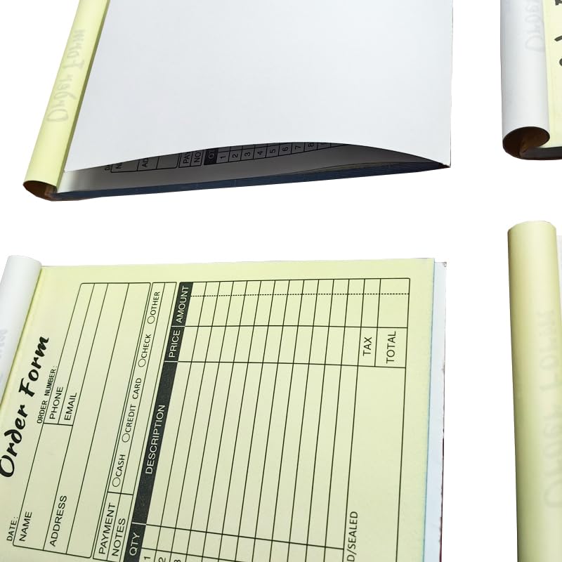2-Part Carbonless Invoice Book with 50 Sheets - A5 (8.3 x 5.5 in) White/Yellow