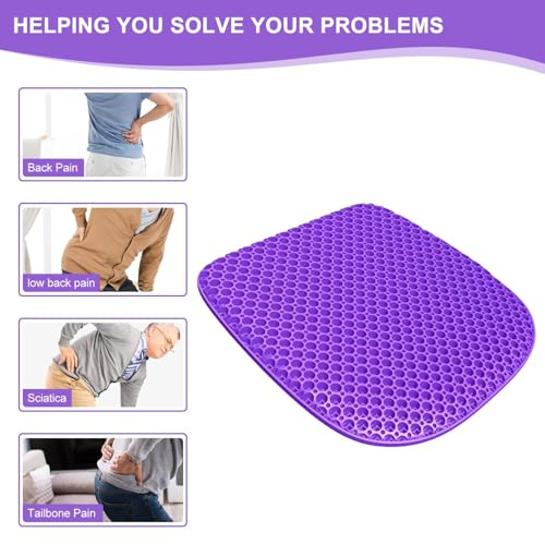 TONINT Gel Seat Cushion 17x15, 1.2 in Thick, Non-Slip Cover for Office Car Wheelchair