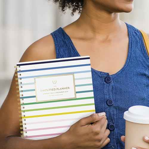 AT-A-GLANCE 2026 Planner, Simplified by Emily Ley, Weekly & Monthly, 8.5" x 11", Large, Happy Stripe (EL45-905-26)